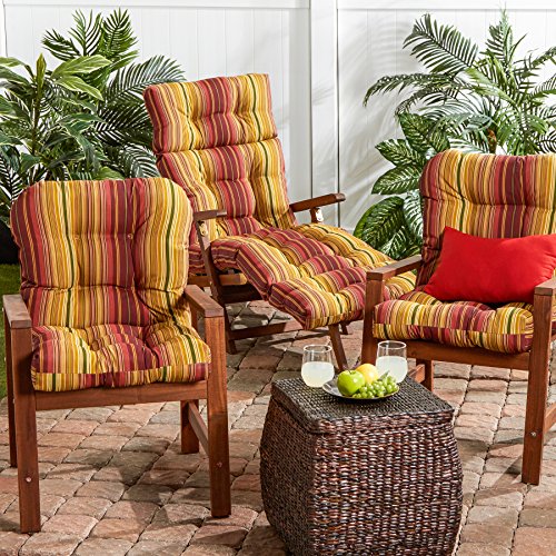Greendale Home Fashions Outdoor Seat/Back Chair Cushion, Kinnabari