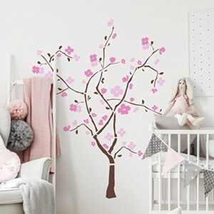 roommates rmk1555gm prink spring blossom peel and stick giant wall decal , pink
