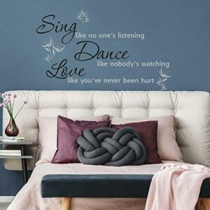 roommates rmk1552scs dance, sing, love quote peel and stick wall decals