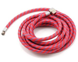 paasche airbrush airbrush, 10' nylon braided air hose, red & black