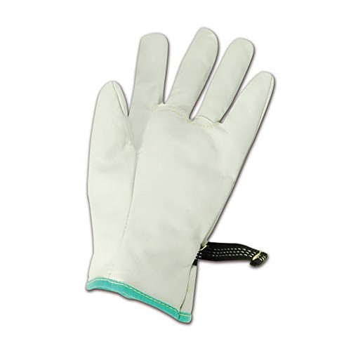 MAGID PowerMaster 12501PS Leather Linesmen Protector Gloves, 1 Pair, 9.5” Length, Size 10/XL