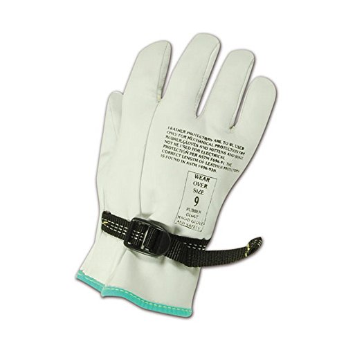 MAGID PowerMaster 12501PS Leather Linesmen Protector Gloves, 1 Pair, 9.5” Length, Size 10/XL