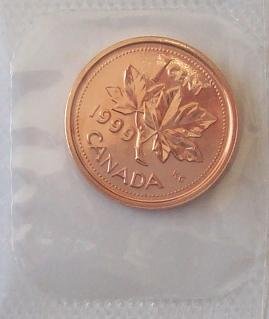 1999 Canadian Penny Brilliant Uncirculated