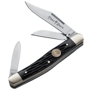 boker 110728 ts medium stockman pocket knife, black, stainless steel