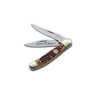 boker 110723 ts copperhead pocket knife with two blades, brown,stainless steel
