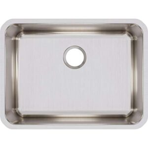 elkay eluh231710 lustertone classic single bowl undermount stainless steel sink, 10.00 x 18.75 x 25.00 inches
