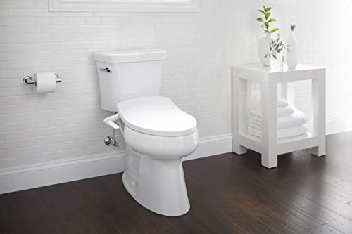 Kohler K-3999-0 Highline Comfort Height Two-piece Elongated 1.28 Gpf Toilet with Class Five Flushing Technology And Left-hand Trip Lever, Seat Not Included, White