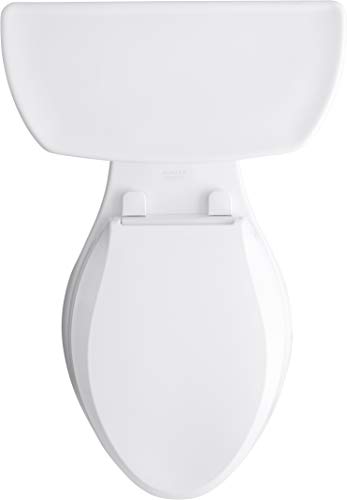 Kohler K-3999-0 Highline Comfort Height Two-piece Elongated 1.28 Gpf Toilet with Class Five Flushing Technology And Left-hand Trip Lever, Seat Not Included, White