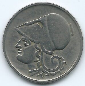 1926 greece 1 drachma coin km#69