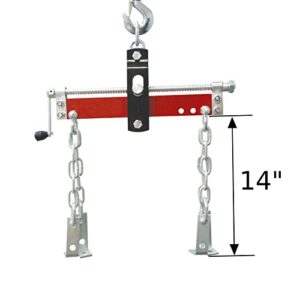 BIG RED T32100 Torin Engine Hoist Shop Crane Accessory: Steel 3 Position Engine Leveler with Adjustable Handle, 3/4 Ton (1,500 lb) Capacity, Red