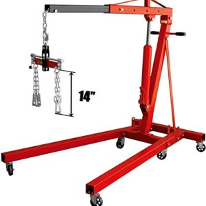 BIG RED T32100 Torin Engine Hoist Shop Crane Accessory: Steel 3 Position Engine Leveler with Adjustable Handle, 3/4 Ton (1,500 lb) Capacity, Red