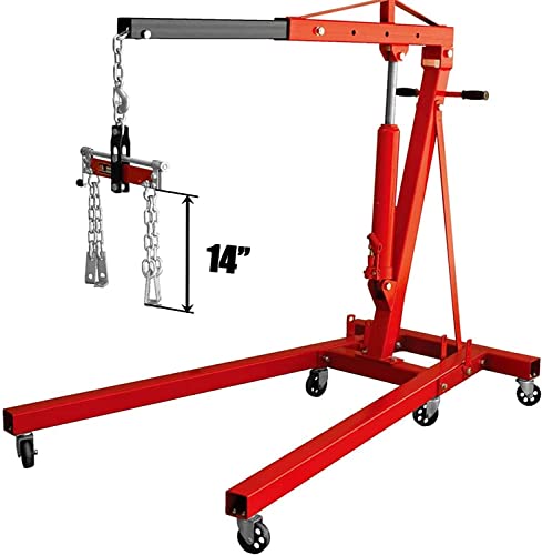 BIG RED T32100 Torin Engine Hoist Shop Crane Accessory: Steel 3 Position Engine Leveler with Adjustable Handle, 3/4 Ton (1,500 lb) Capacity, Red