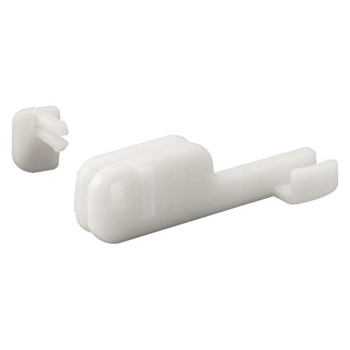 Prime-Line M 6090 Shower Door Bottom Guide, 2 In. Reach, Nylon Construction, Bottom Mount (2 Pack)