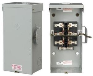 ge tc10324r 3 wire 2 pole non-fusible emergency power transfer switch 240 volt ac 200 amp nema 3r spec-setter