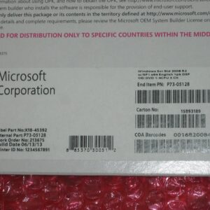 Microsoft Windows Server 2008 R2 Standard SP1 OEM (Old Packaging)