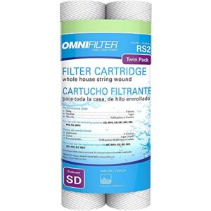 fits omnifilter rs2-ds string wound filters 2 pack 5 micron
