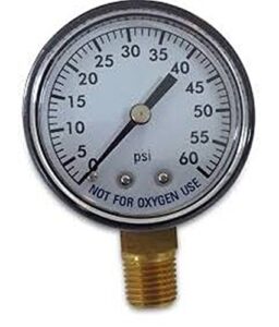 super pro 80960bu pool spa filter water pressure gauge, 0-60 psi, bottom mount, 1/4-inch pipe thread