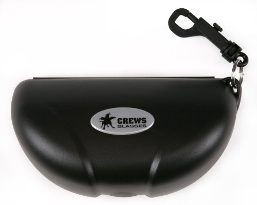 Crews 207 Hard shell Crush Resistant Eyeglass Case with Belt Loop Hook, Black