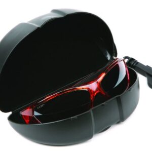 Crews 207 Hard shell Crush Resistant Eyeglass Case with Belt Loop Hook, Black
