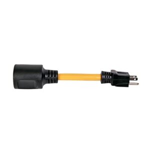 arcon 14245 generator pigtail power cord 30-amp female to 15-amp male, 9-inch