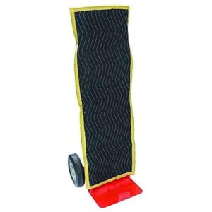 us cargo control quilted hand truck cover - squared top appliance dolly cover - essential moving supplies - black/yellow moving pad - woven cotton/polyester - 50 x 16 inches - 1 pound