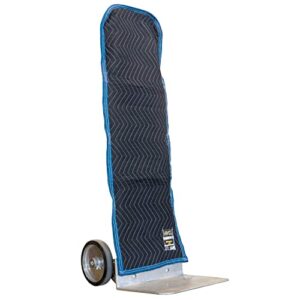 us cargo control quilted hand truck cover - rounded top appliance dolly cover - essential moving supplies - black/blue moving pad - woven cotton/polyester - 50 x 16 inches - 1 pound