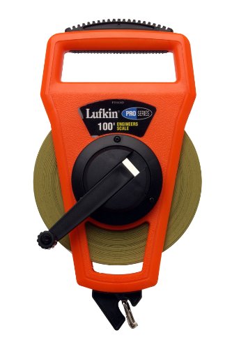 Lufkin 1/2" x 100' Pro Series Engineer's Ny-Clad® Steel Tape Measure - PS1806DN