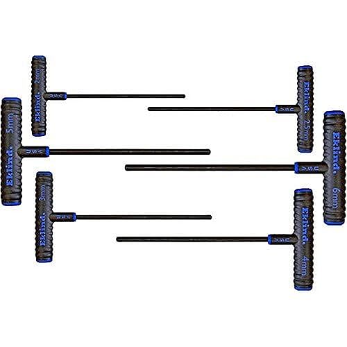 Eklind Tool 64906 Power-T Handle Hex Key Allen Wrench Set, Metricmm Sizes 2-6, 6 Pieces