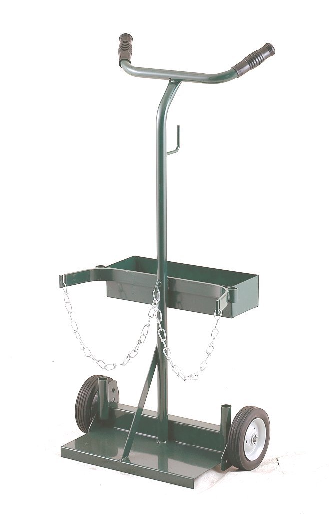 Harper Trucks 140-71 Deluxe Welding Cylinder Hand Truck, 39-Inch High x 19-Inch Wide with 6" x 1.5" Solid Rubber Wheels