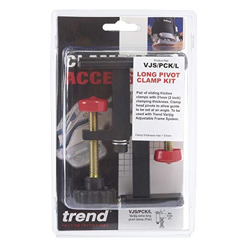 Trend Varijig Extra-Long Pivot Clamp, 2-Inch Clamping Thickness, Non-Marring Pads, VJS/PCK/L