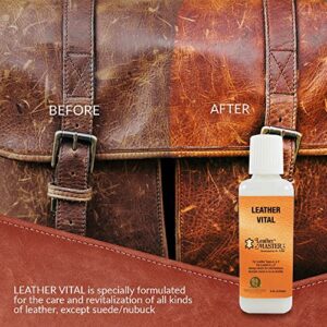 Leather Master Leather Vital Softener and Revitalizer (250ml) - These Products Condition, Protect, Polish, and Repair. Add to Cleaner Kit for Detailing Accessories or Car Seat Interior