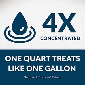 Airmax Twilight Blue Pond Dye Pond Dye, 4X Liquid Concentrate, Treats Like 1 Gallon, Ecofriendly, Clean & Clear Water, No Mixing & Easy to Use, Enhances Natural Color, Treats up to 1 Acre, 1 Quart