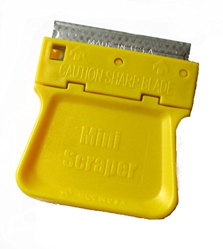 MINISCRAPER® 2 Mini Razor Blade Scrapers with 5 Metal Blade Pack USA Made