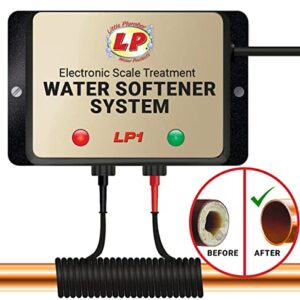 Water Softener System by Little Plumber - Whole House Descaler - No Salt Water Softener - Electronic Water Descaler - Compact, Easy to Use, One Year Guarantee