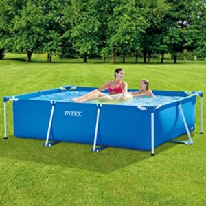 Intex 86" x 23" Rectangular Frame Above Ground Outdoor Child Safe Splash Swimming Pool