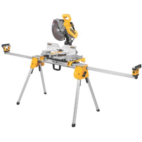 DEWALT Miter Saw Stand, Collapsible and Portable, 40” Beam, Extends up to 10 ft, Holds up to 500 lbs (DWX724),Silver