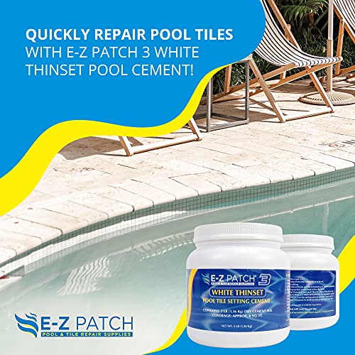 E-Z Patch 3 Thinset Pool Tile Setting Cement - White - 3lbs EZP-132