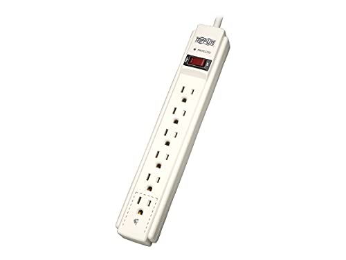 Tripp Lite Tlp604 Tlp604 Surge Suppressor, 6 Outlets, 4 Ft Cord, 790 Joules, Light Gray