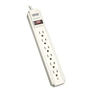 Tripp Lite Tlp604 Tlp604 Surge Suppressor, 6 Outlets, 4 Ft Cord, 790 Joules, Light Gray
