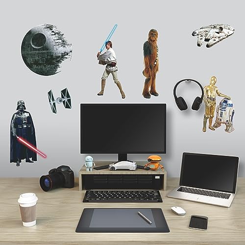 RoomMates RMK1586SCS Star Wars Classic Peel and Stick Wall Decals 1.5 " x 1.25 " to 9 " x 9 "