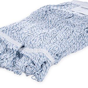 SPARTA 369670B14 Flo-Pac #20 Rayon Cotton Blend Medium Looped-End Mop, 18" Length, Blue