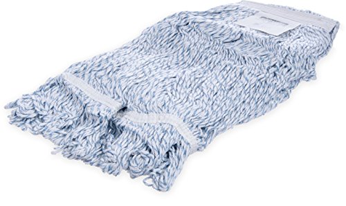 SPARTA 369670B14 Flo-Pac #20 Rayon Cotton Blend Medium Looped-End Mop, 18" Length, Blue