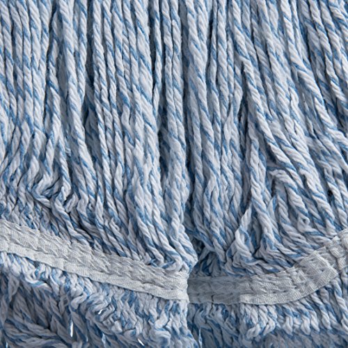 SPARTA 369670B14 Flo-Pac #20 Rayon Cotton Blend Medium Looped-End Mop, 18" Length, Blue