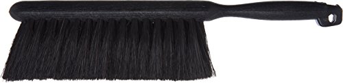 SPARTA Flo-Pac Counter Brush, Bench Brush, Dustpan Brush with Long Lasting for Counters, Floors, And Fireplace, 8 Inches, Black