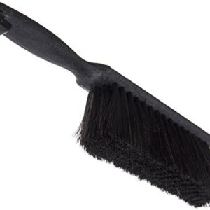 SPARTA Flo-Pac Counter Brush, Bench Brush, Dustpan Brush with Long Lasting for Counters, Floors, And Fireplace, 8 Inches, Black