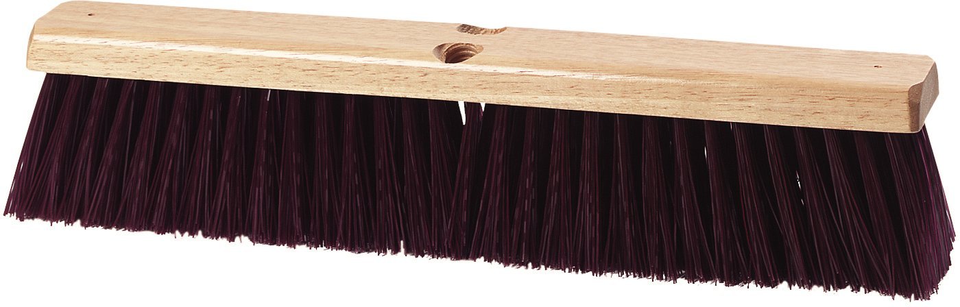 SPARTA Flo-Pac Plastic Floor Sweep, Crimped Sweep with Brace 24" for Cleaning, 24 Inches, Maroon