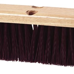 SPARTA Flo-Pac Plastic Floor Sweep, Crimped Sweep with Brace 24" for Cleaning, 24 Inches, Maroon