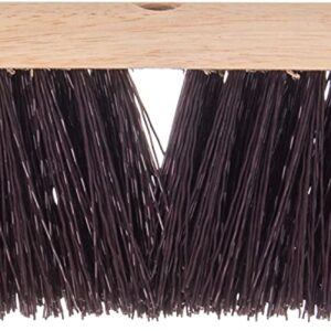 SPARTA Flo-Pac Plastic Floor Sweep, Crimped Sweep with Brace 24" for Cleaning, 24 Inches, Maroon