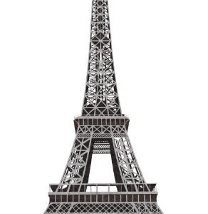 RoomMates RMK1576GM Paris Eiffel Tower Peel and Stick Wall Decal 55.75 inch x 32.5 inch