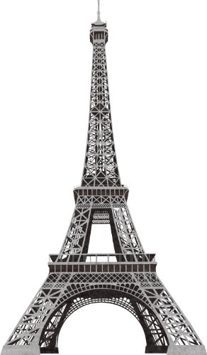 RoomMates RMK1576GM Paris Eiffel Tower Peel and Stick Wall Decal 55.75 inch x 32.5 inch